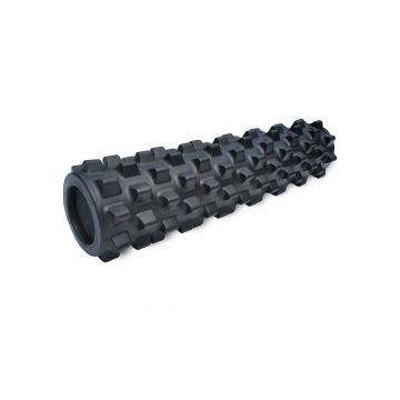 RumbleRoller 22" Mid Size Xtra Firm Black Textured Foam Roller