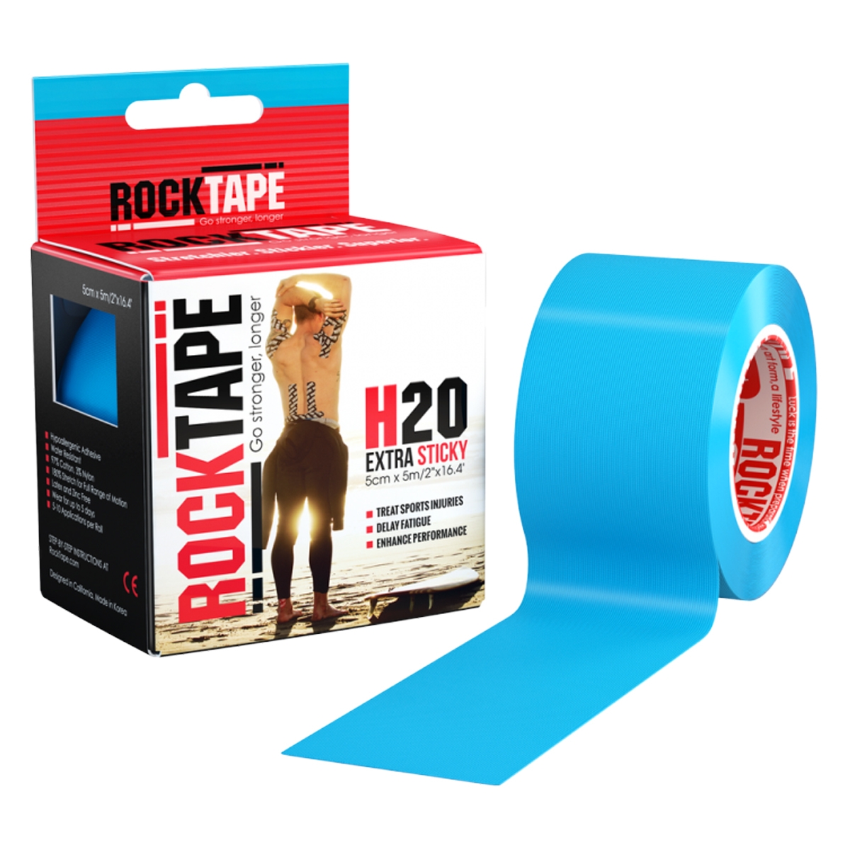 RockTape - H2O (5cm x 5m) - Blauw