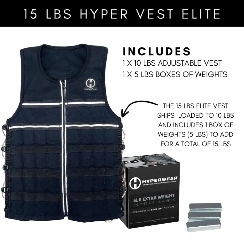 [511010+511080] Hyper Vest ELITE S - 15 lbs (7 kg) met boosterpack