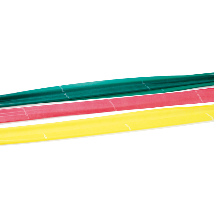 Theraband set banden 1,5 m licht - geel, rood, groen   
