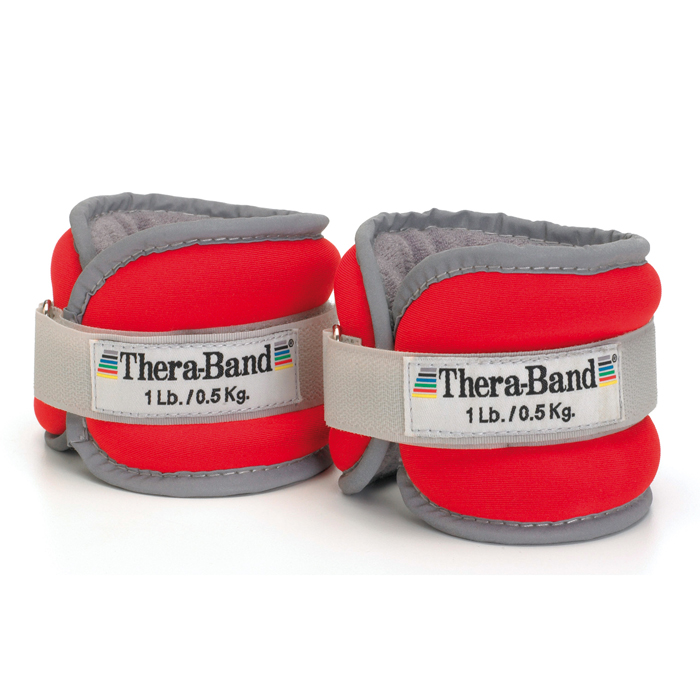 Theraband enkel & pols gewichtsmanchetten - rood