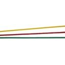 Theraband set tubing 1,5 m licht - geel, rood, groen
