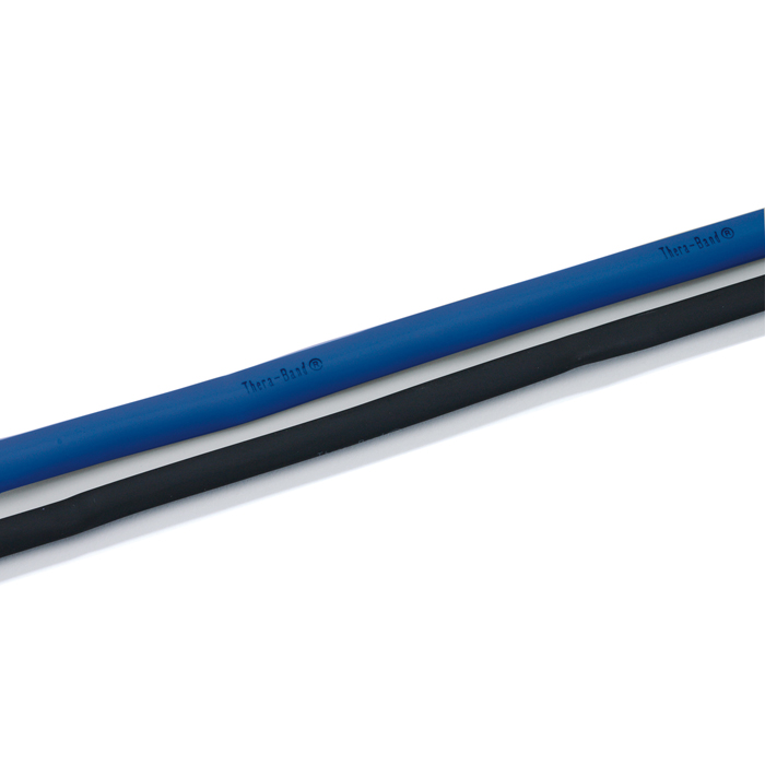 Theraband set tubing 1,5 m zwaar - blauw, zwart     