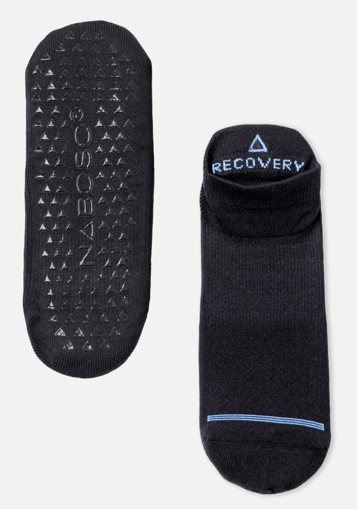 Naboso Black Ankle  Socks with Grips - XLarge
