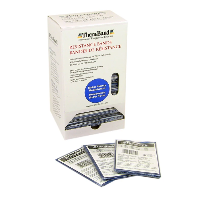 Theraband Oefenband dispenser 30x 1,5m zeer zwaar - blauw