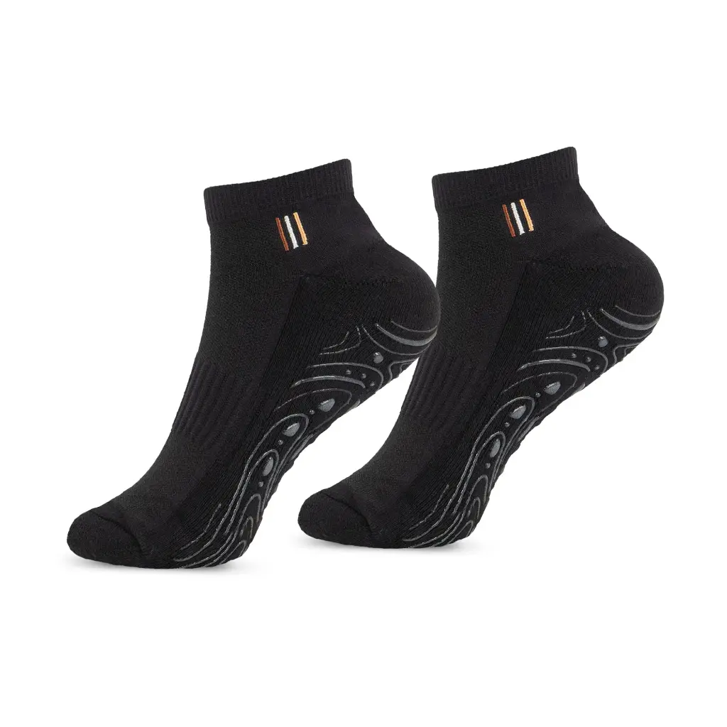 BAHE STUDIO GRIPPY ANKLE SOCKS ANTHRACITE