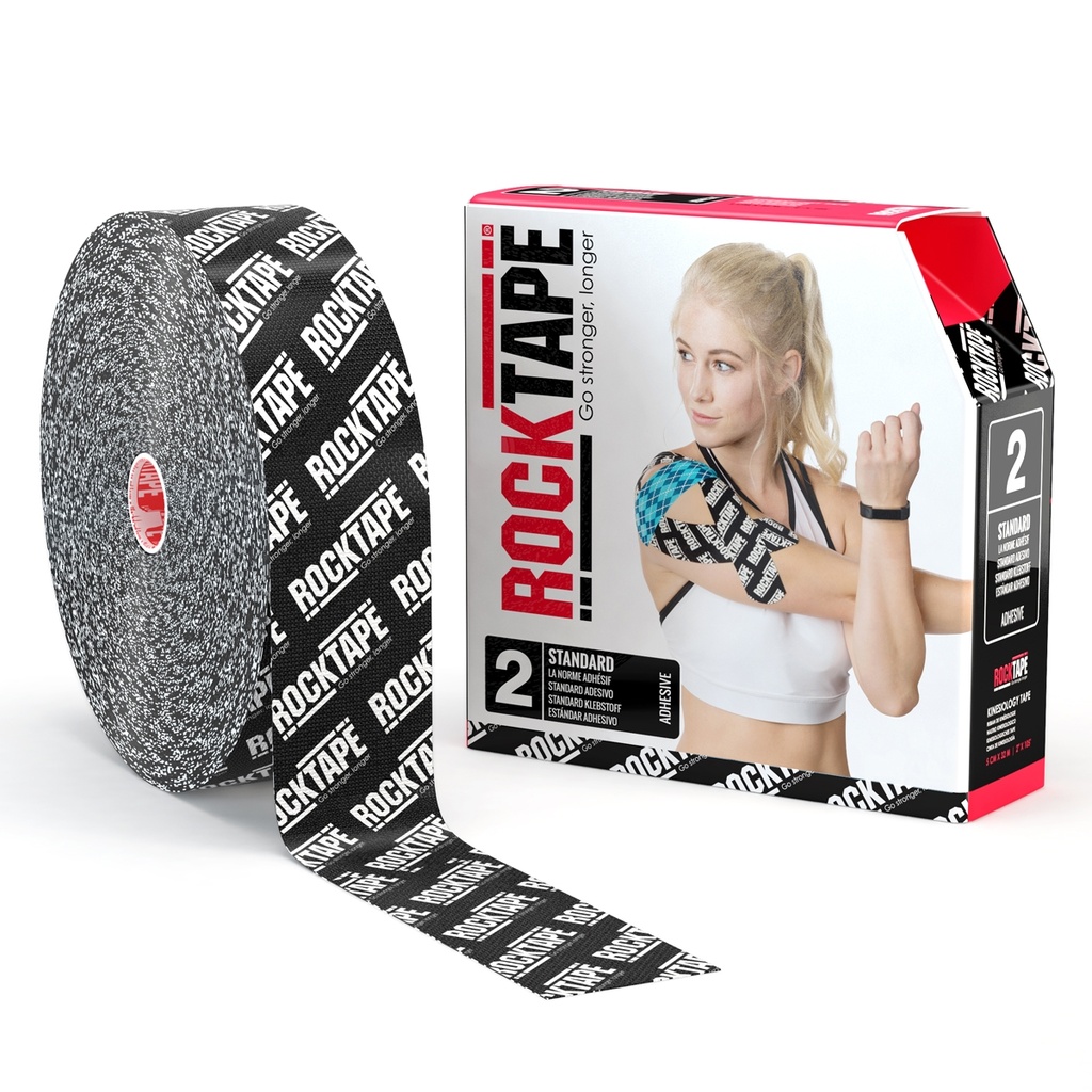 RockTape (5cm x 32m) zwart logo