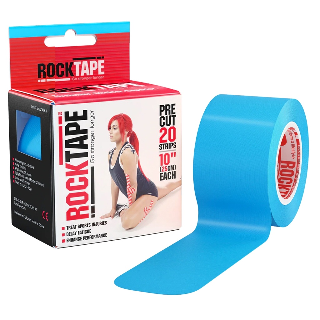 RockTape Pre-Cut (5cm x 5m) blauw