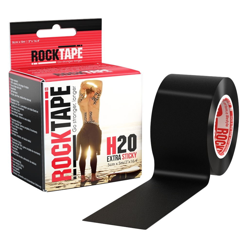 RockTape H2O (5cm x 5m) zwart