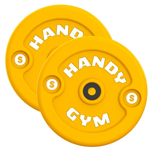 [hg2020p002] Handy Gym Inertial Disc Geel (paar)