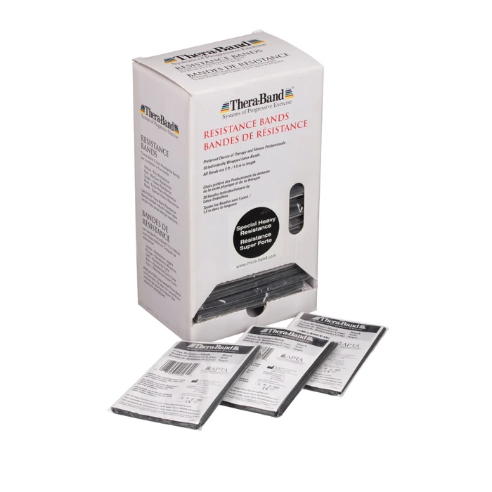 [291065] Theraband Oefenband dispenser 30x 1,5m speciaal zwaar - zwart