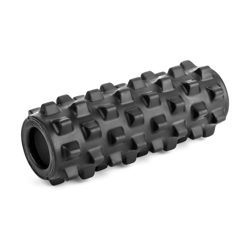 [RU-CX127] RumbleRoller 12" Compact Xtra Firm Black Textured Foam Roller