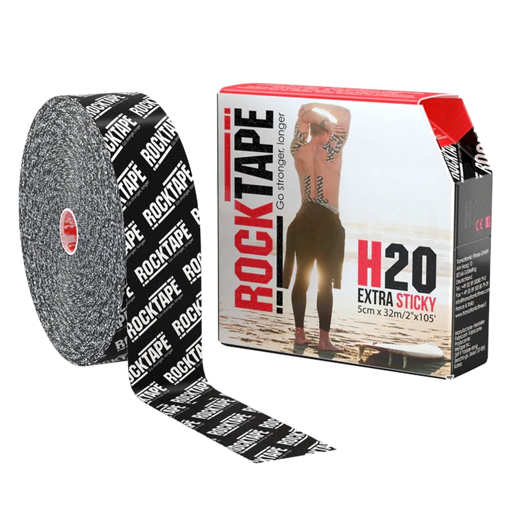 [rt21589] RockTape H2O (5cm x 32m) zwart logo