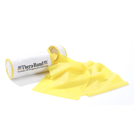 [291020] Theraband 2,5 m in tasje licht - geel